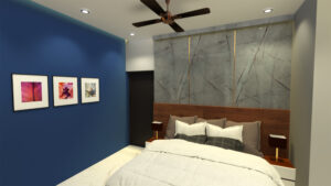 Luxury bedroom interiors for residential homes in Pondicherry