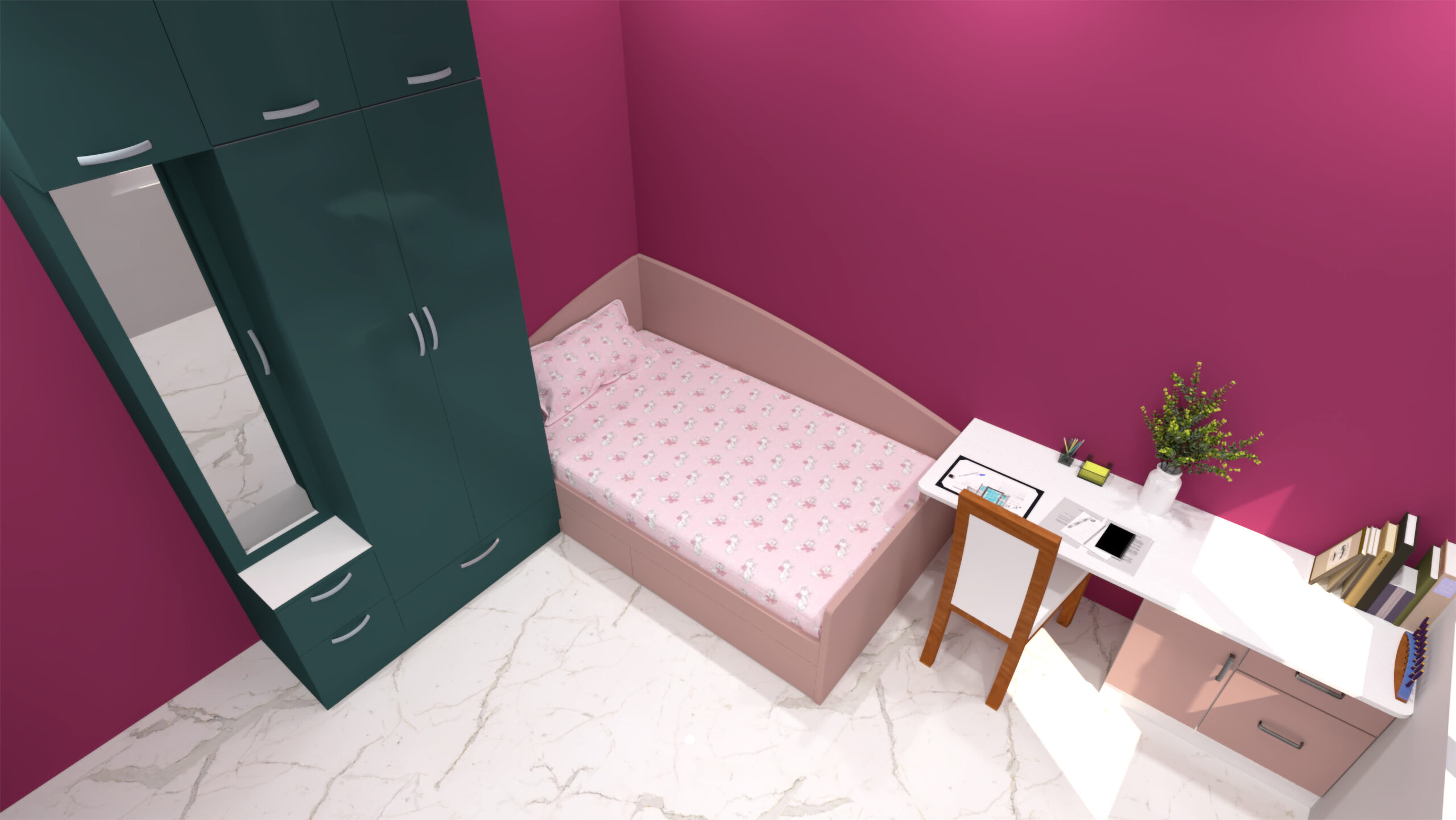 Creative and colorful kids room interiors in Pondicherry